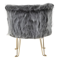 Fauteuil Hacil gris 73x64x77 cm – Élégance feutrée et assise confortable