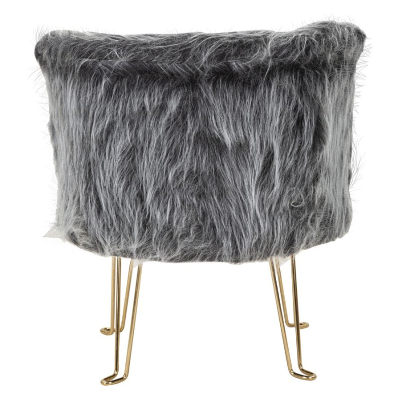 Fauteuil Hacil gris 73x64x77 cm – Élégance feutrée et assise confortable