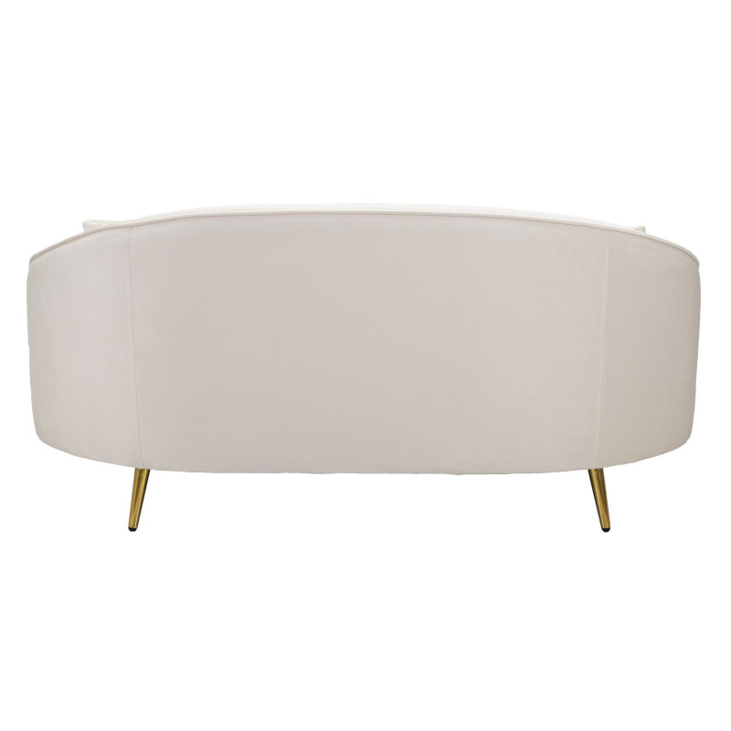 Canapé 2 places Oslo crème avec coussins 148x84x68 cm – Confort douillet et design sophistiqué