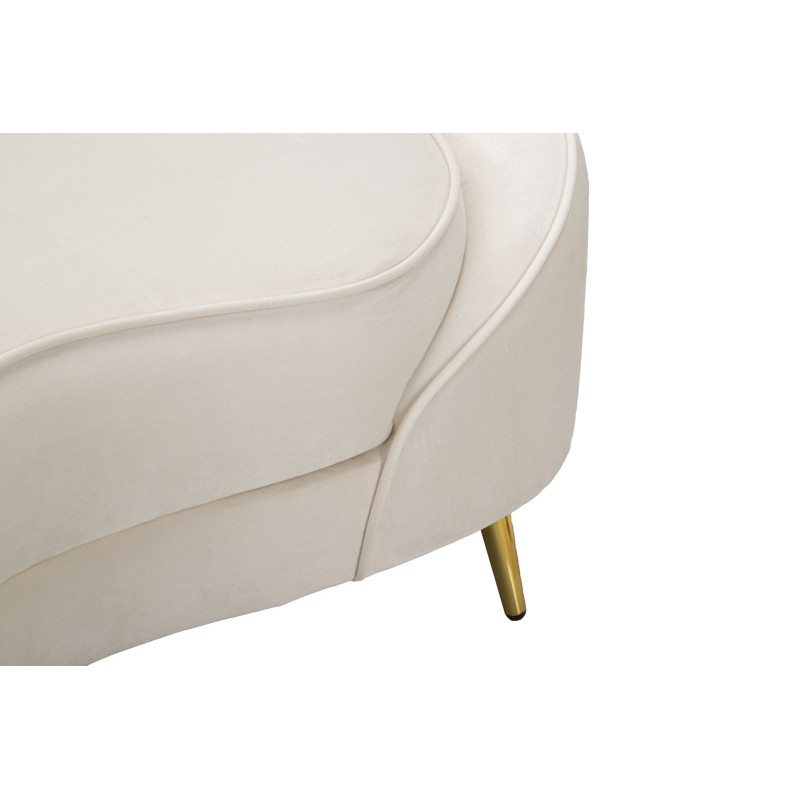 Canapé 2 places Oslo crème avec coussins 148x84x68 cm – Confort douillet et design sophistiqué