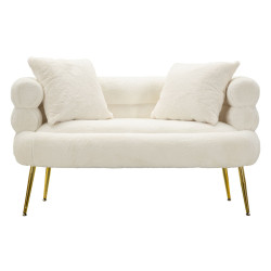 Canapé Soffy Plus avec coussins 133x68x69 cm – Douceur luxueuse et design raffiné