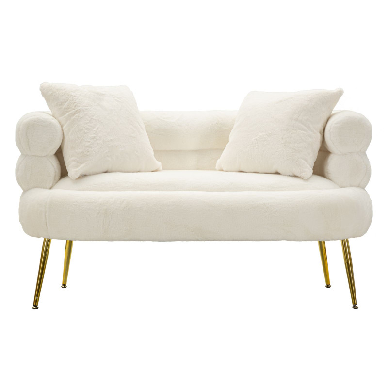 Canapé Soffy Plus avec coussins 133x68x69 cm – Douceur luxueuse et design raffiné