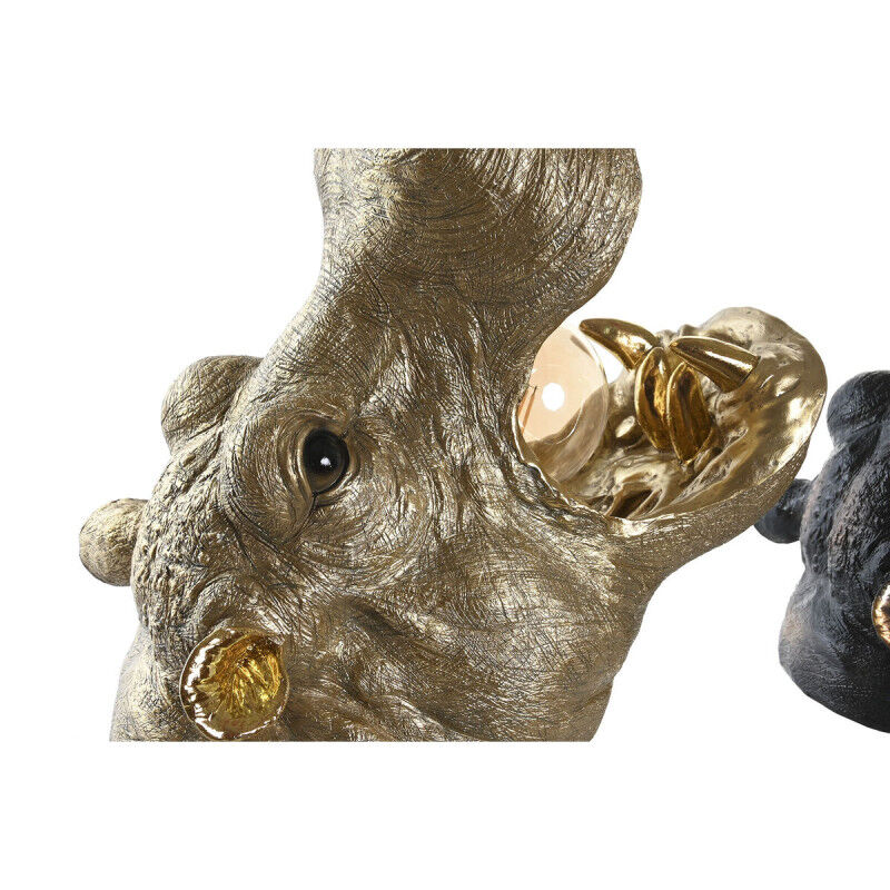 Applique Murale DKD Home Decor Cuivre Doré 50 W Colonial Hippopotame 220 V 35 x 23 x 34 cm (2 Unités)