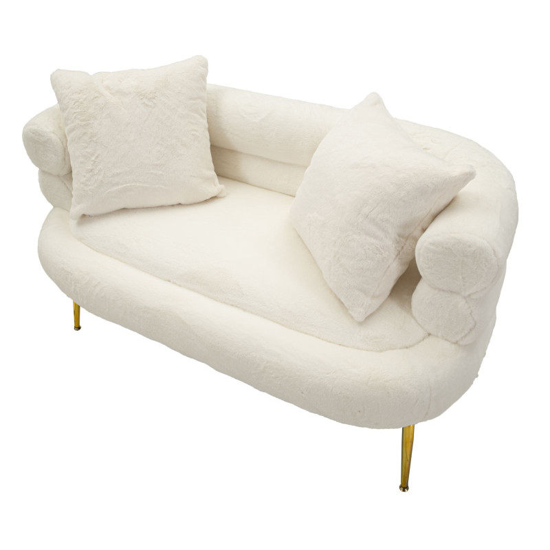 Canapé Soffy Plus avec coussins 133x68x69 cm – Douceur luxueuse et design raffiné