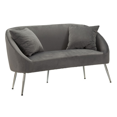 Canapé Argenté avec coussins 137x69x79 cm – Élégance brillante et confort sophistiqué