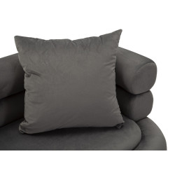 Canapé Silvery Plus avec coussins 133x68x69 cm – Raffinement métallique et style moderne