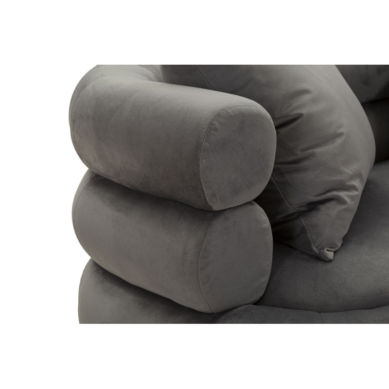 Canapé Silvery Plus avec coussins 133x68x69 cm – Raffinement métallique et style moderne