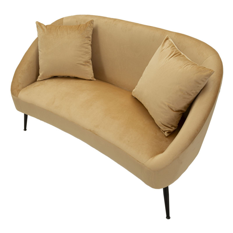 Canapé Browy avec coussins 137x69x79 cm – Présence chaleureuse et confort luxueux