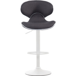 Lot de 2 tabourets de bar Las Vegas V2 en tissu gris foncé