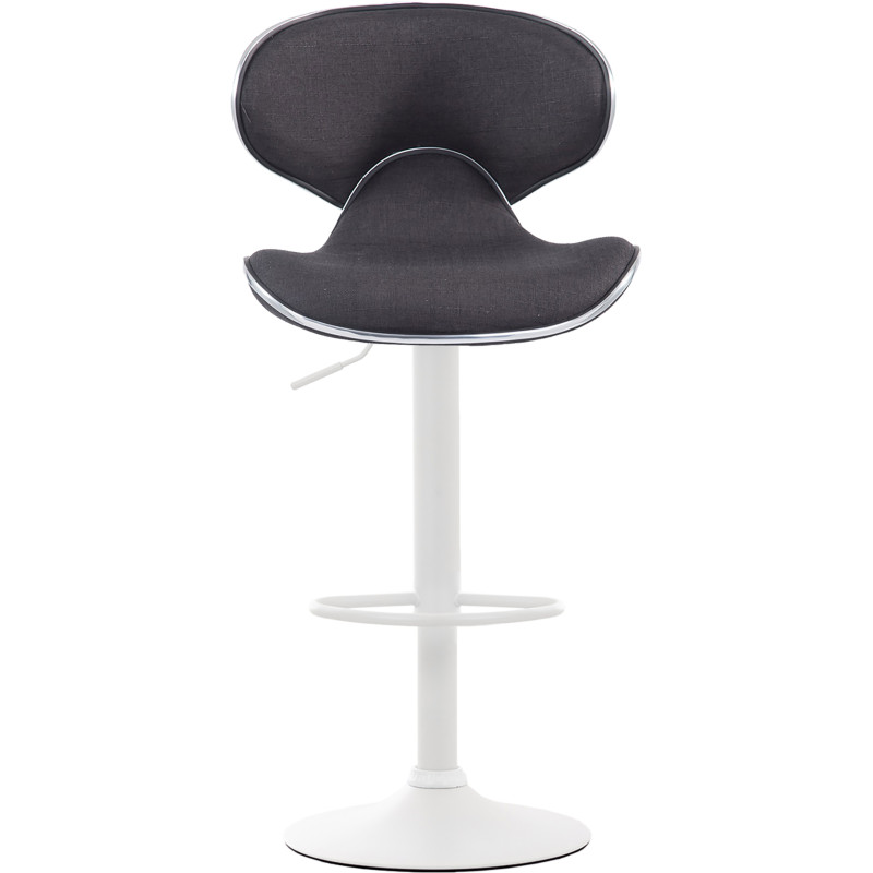 Lot de 2 tabourets de bar Las Vegas V2 en tissu gris foncé