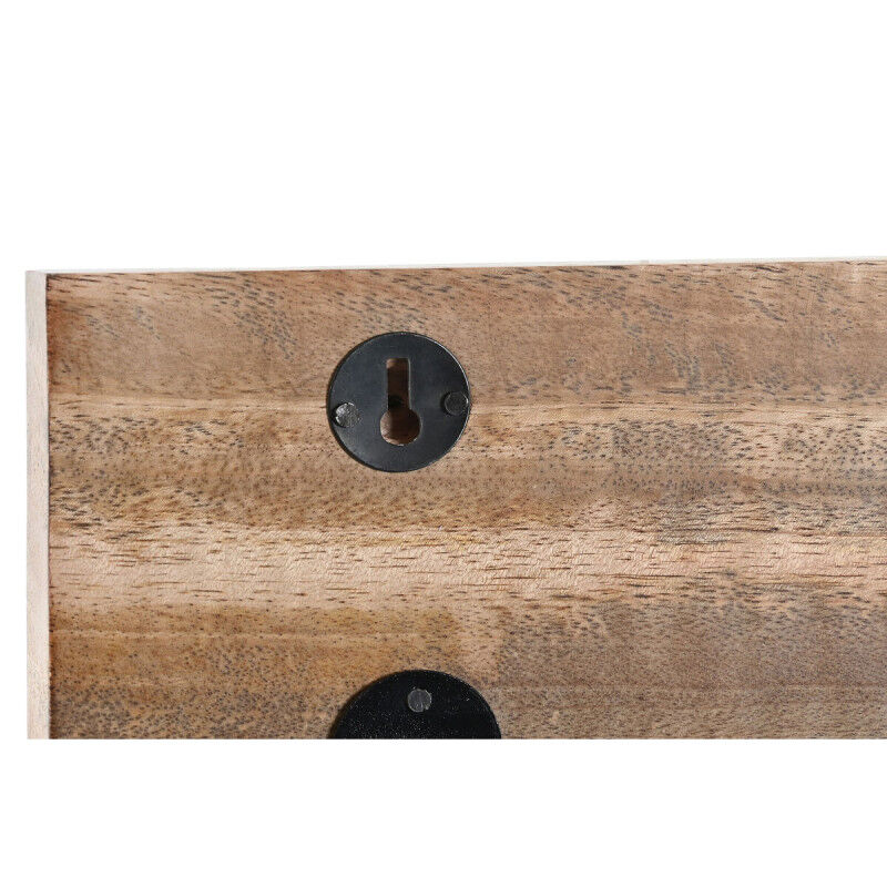 Portemanteau DKD Home Decor Multicouleur Fer Bois de manguier Tropical Feuille d'une plante Laqué 38 x 5 x 18 cm (2 Unités)