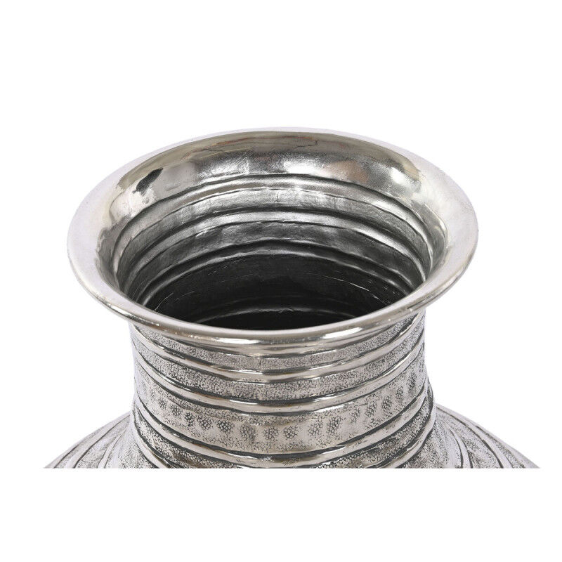 Vase DKD Home Decor Doré Argenté Aluminium Moderne Finition vieillie 38 x 38 x 50 cm (2 Unités)
