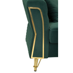 Canapé Emy vert avec coussins 162x83x76 cm – Élégance naturelle et style contemporain