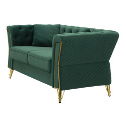 Canapé Emy vert avec coussins 162x83x76 cm – Élégance naturelle et style contemporain
