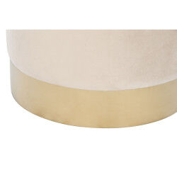 Repose-pied DKD Home Decor Beige Bordeaux Velours 40 x 40 x 42 cm (2 Unités)
