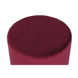Repose-pied DKD Home Decor Beige Bordeaux Velours 40 x 40 x 42 cm (2 Unités)