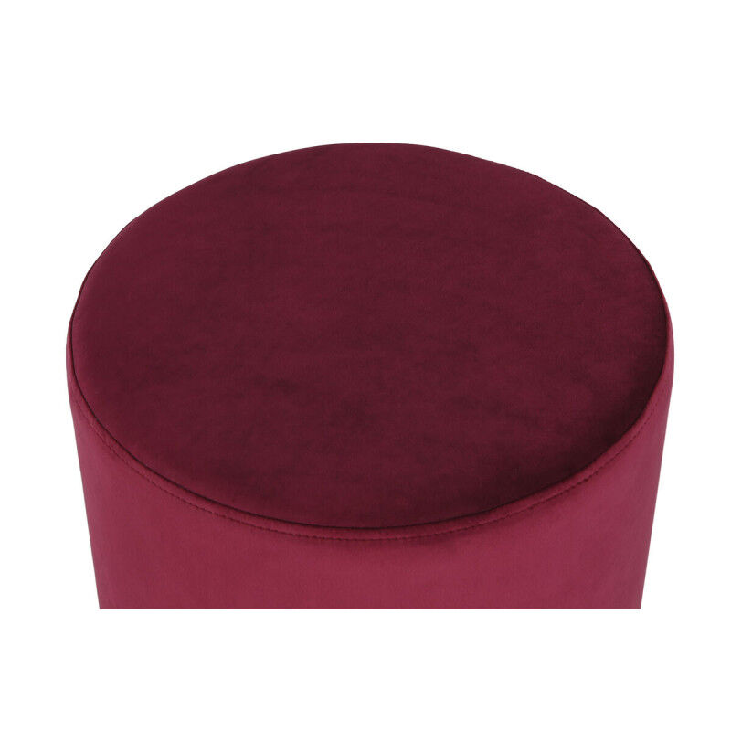 Repose-pied DKD Home Decor Beige Bordeaux Velours 40 x 40 x 42 cm (2 Unités)