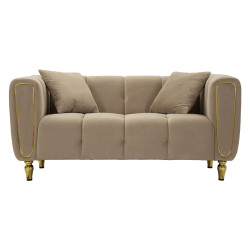 Canapé Alma gris avec coussins 155x81x71 cm – Raffinement discret et design moderne