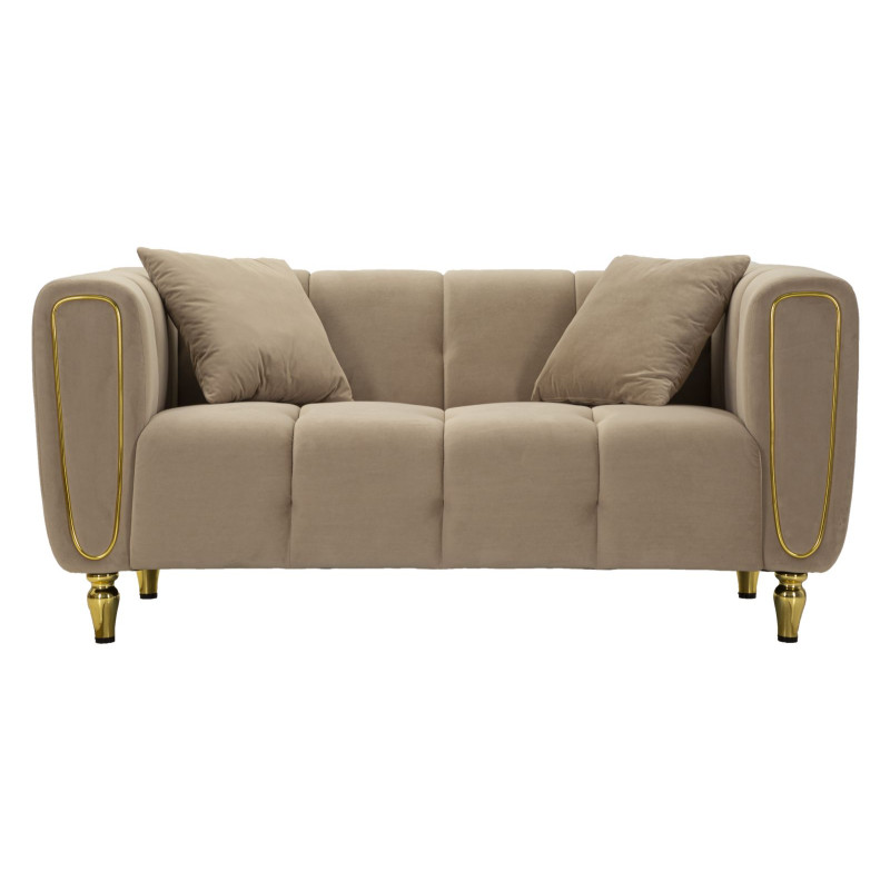 Canapé Alma gris avec coussins 155x81x71 cm – Raffinement discret et design moderne