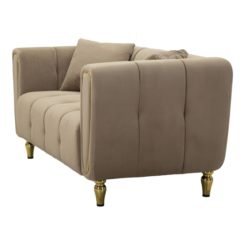 Canapé Alma gris avec coussins 155x81x71 cm – Raffinement discret et design moderne