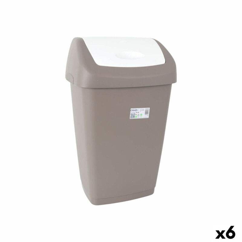 Corbeille à papier Tontarelli Aurora Gris 55 L (6 Unités)