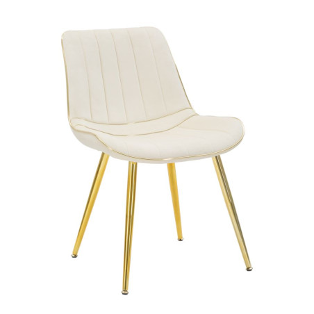 Chaises Paris Crème & Or – Élégance Haussmannienne (Lot de 2) 51 x 59 x 79 cm