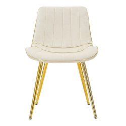 Chaises Paris Crème & Or – Élégance Haussmannienne (Lot de 2) 51 x 59 x 79 cm