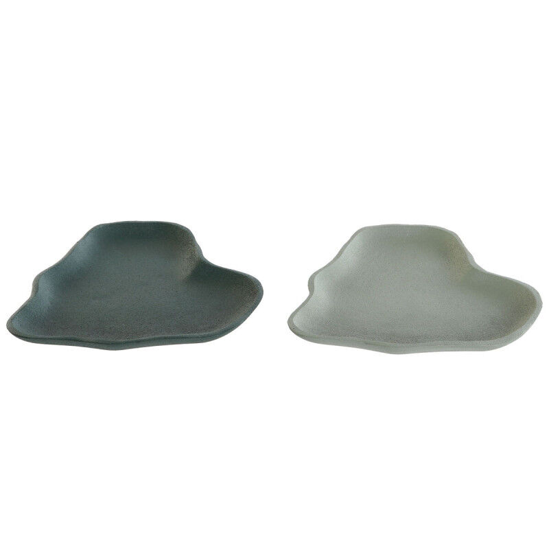 Vide-poches Home ESPRIT Aluminium 18 x 18 x 1,5 cm (2 Unités)