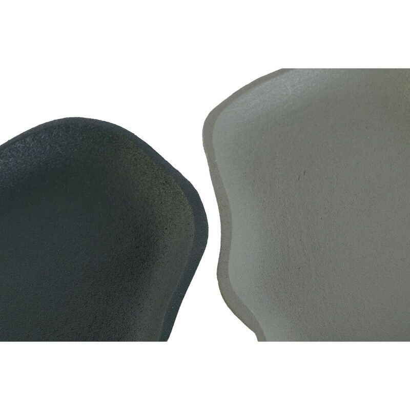 Vide-poches Home ESPRIT Aluminium 18 x 18 x 1,5 cm (2 Unités)