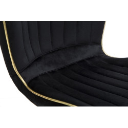Chaises Paris Space Noir & Or – Élégance Moderne (Lot de 2) 46 x 58 x 77 cm