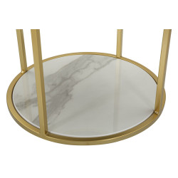 Table de Chevet Montpellier Rose – Esprit Pastel Ø42 x 48 cm