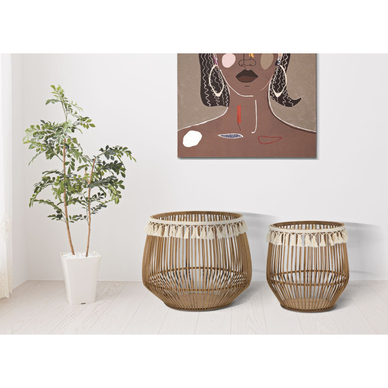 Paniers Fuji – Duo Naturel Ø47 x 39,5 - Ø34 x 36,5 cm