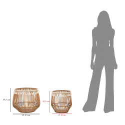 Paniers Fuji – Duo Naturel Ø47 x 39,5 - Ø34 x 36,5 cm