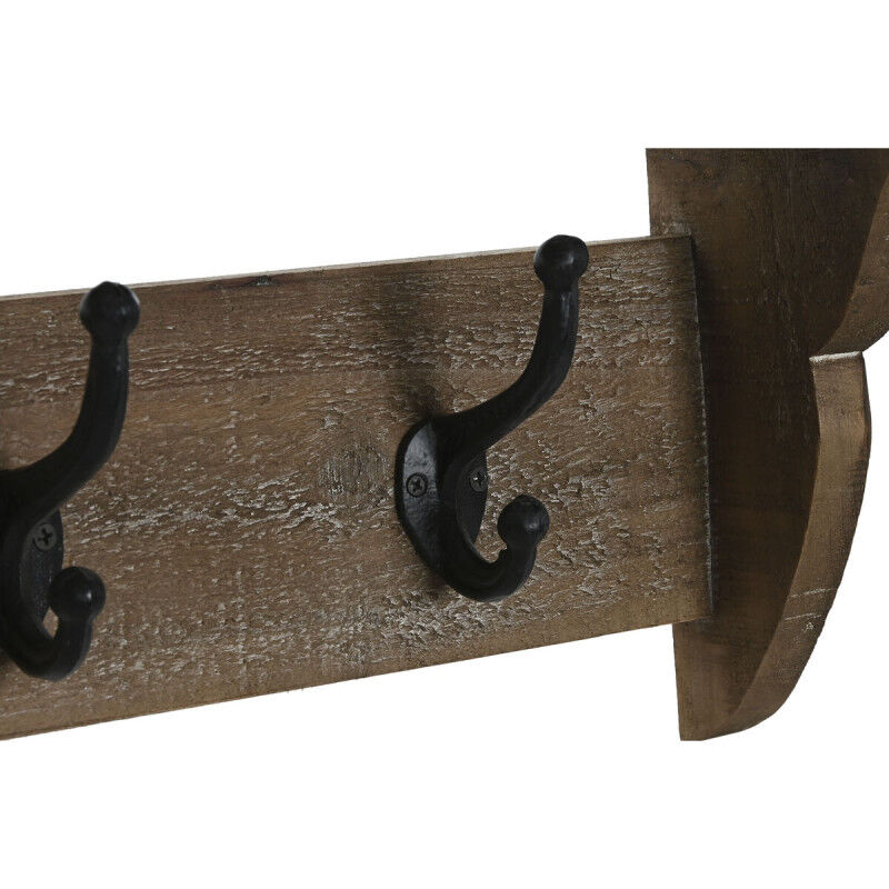 Portemanteau Home ESPRIT Marron Noir Bois Métal 67 x 17 x 27 cm