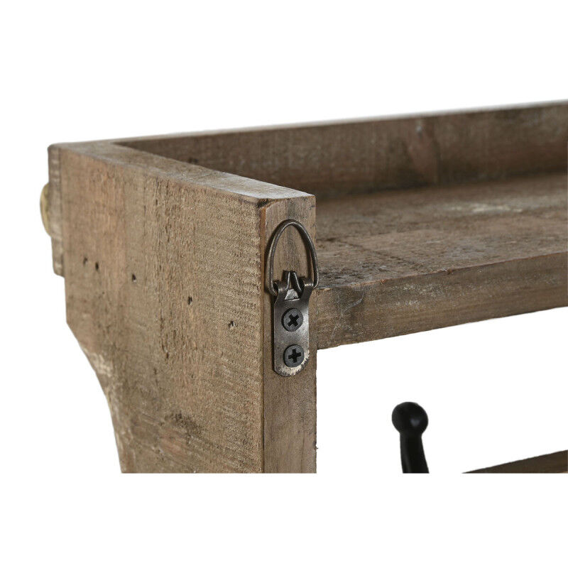 Portemanteau Home ESPRIT Marron Noir Bois Métal 67 x 17 x 27 cm