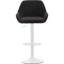 Lot de 2 tabourets de bar Braga en tissu noir