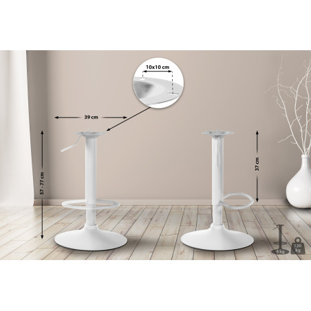 Cadre XL pour tabouret de bar 10 x 10 cm blanc