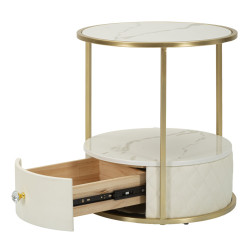 Table de Chevet Sharon – Simplicité Chic Ø43 x 48 cm