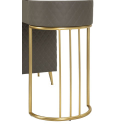 Coiffeuse Sharon Grise avec Pouf – Élégance Urbaine 120 x 40 x 75 cm