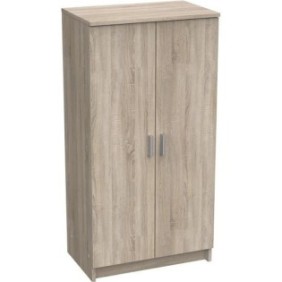 ARMOIRE a USAGES MULTIPLES CORONA - Armoire auxiliaire a 2 portes, Range-chaussures moderne, cm 55x36h108, Chene