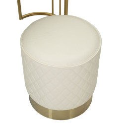 Coiffeuse Sharon Blanche avec Pouf – Pureté Intemporelle 120 x 40 x 75 cm