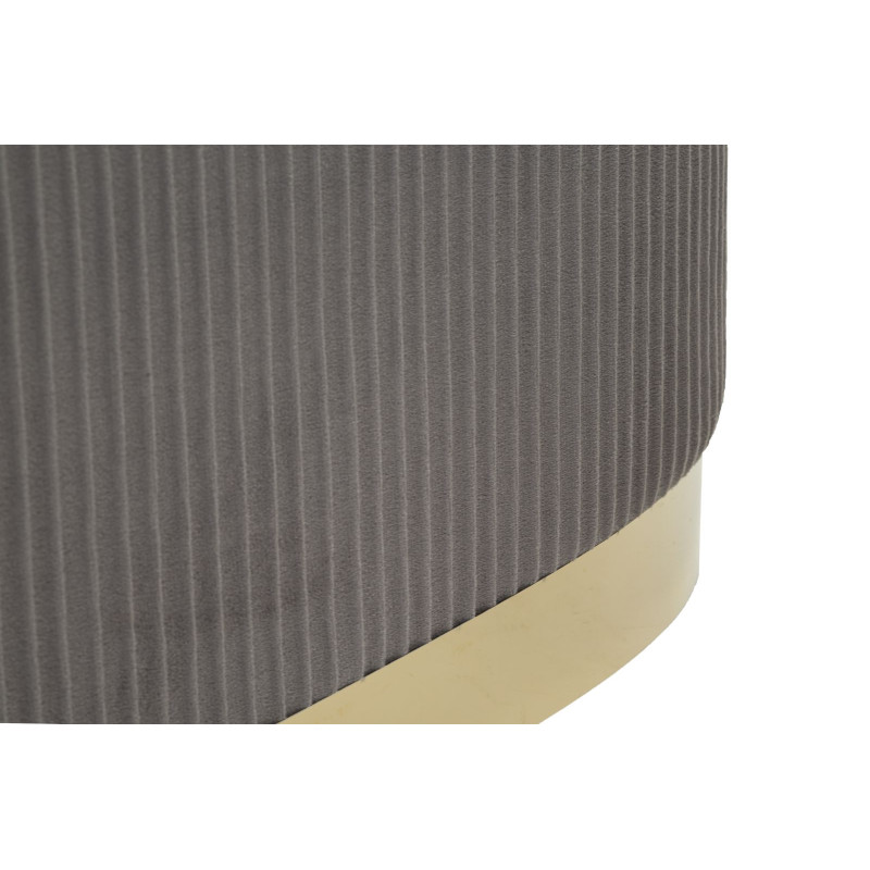 Banc Coffre Shopy Gris avec Tabourets – Ensemble Polyvalent (3 Pièces) 80 x 37 x 42 - 29 x 35 cm