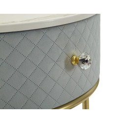 Coiffeuse Vellit Bleu Ciel avec Pouf – Fraîcheur Céleste Ø52 x 70 - Ø36 x 39 cm