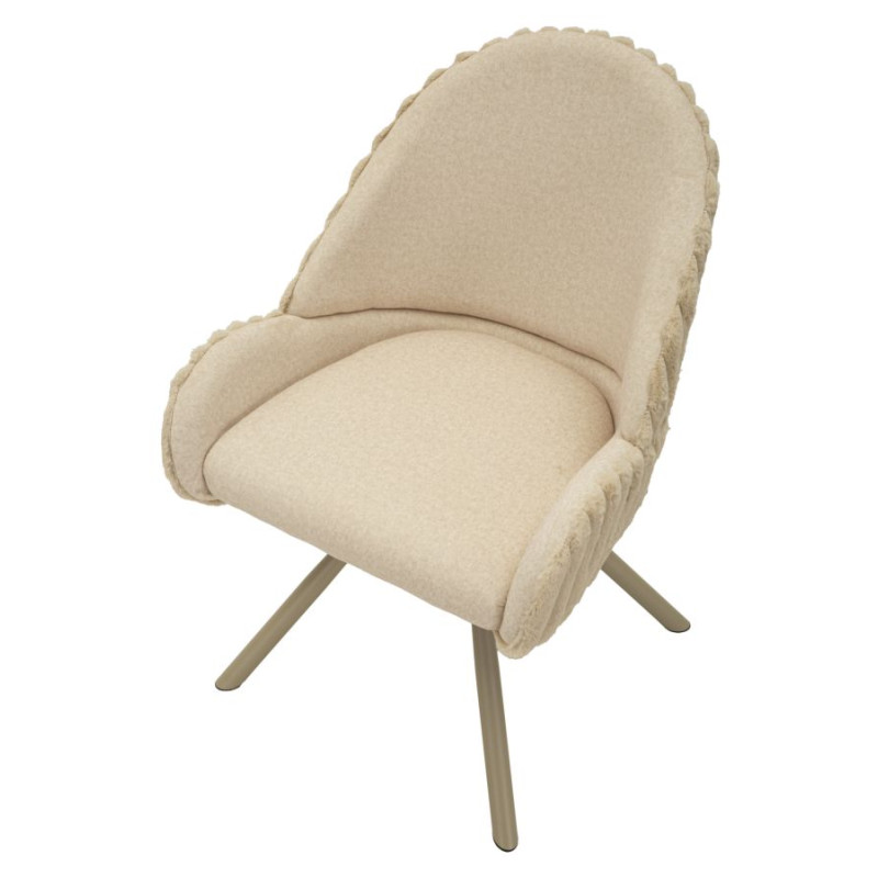 Chaises Stockholm A Crème – Raffinement Nordique (Lot de 2) 58 x 53 x 85 cm