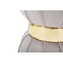 Pouf Fleur Gris – Jardin Urbain Ø40 x 44 cm