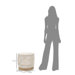 Pouf Damasco Deluxe – Tapisserie Royale Ø40 x 40 cm