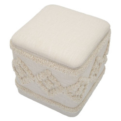 Pouf Coffre Damasco Carré – Secret de Velours 40 x 40 x 40 cm