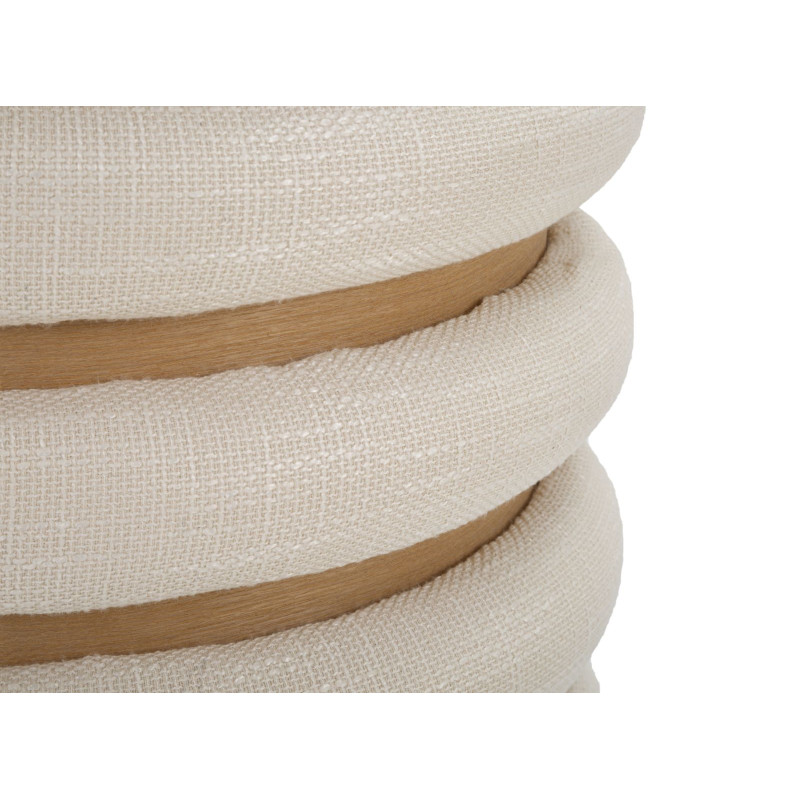 Pouf Damasco Line – Ondes Dorées Ø40 x 42 cm