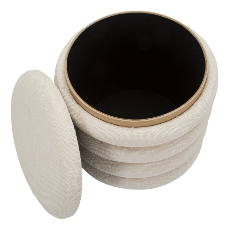 Pouf Damasco Line – Ondes Dorées Ø40 x 42 cm