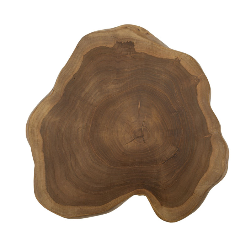 Pouf Budut en Teck – Âme Sauvage Ø38 x 45 cm